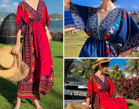 云南旅游西藏西域异族沙漠裙子异域风情服装服...