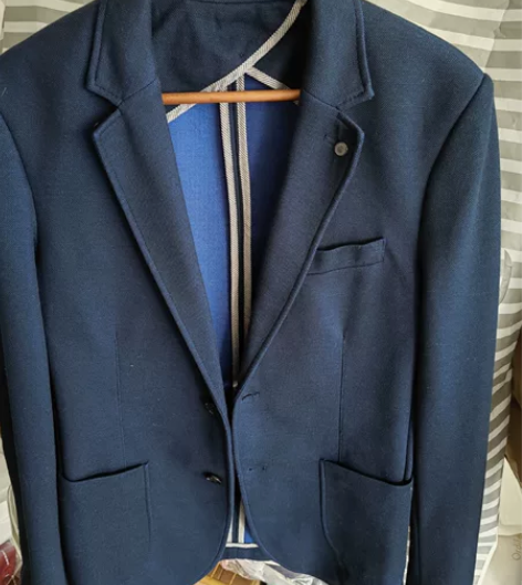 ZARA男士 蓝色180码西服外套  个人...