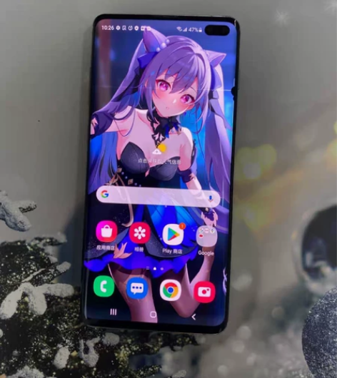 个人手机低价转让三星s10+曲面屏手机国行...