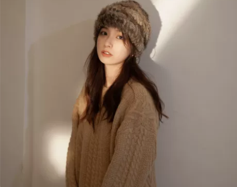 网红兔毛皮草帽子女秋冬季护耳气质复古时尚毛...