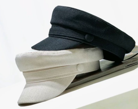 春夏天棉麻透气平顶鸭舌帽子女韩版潮人立体百...