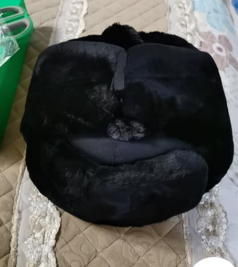 铁路棉帽雷锋帽,黑色, 没有帽徽孔 ,正品...