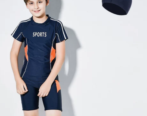 儿童泳衣男胖童中大童男孩泳裤青少年学生男童...