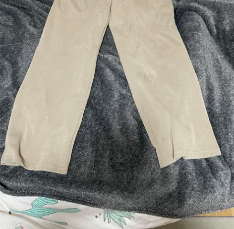 驼色拖地裤 直筒 不加绒 裤长：99cm ...