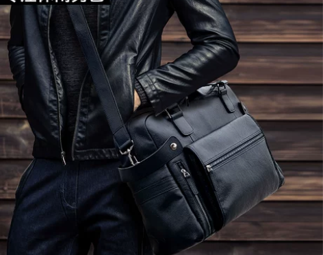 【狂欢价】男士单肩包真皮斜挎包商务公文包休...