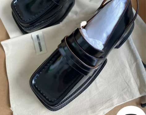 乐福鞋女英伦复古方头松糕厚底小皮鞋高跟防水...