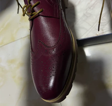 奥康布洛克皮鞋，头层牛皮，42码，时尚款，...