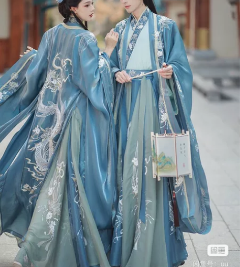 河汉涓埃【雨师】原创晋制齐腰襦裙重工刺绣汉...