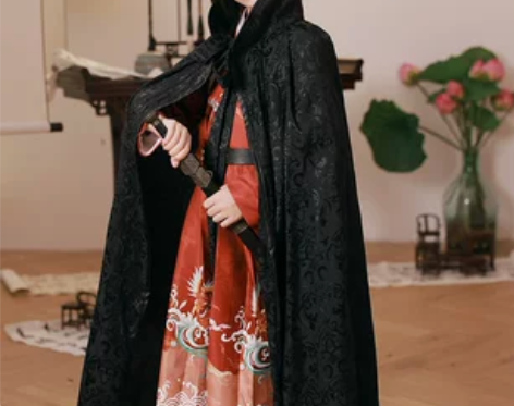 汉服女童帅气飞鱼服表演服走秀武侠古装女孩锦...