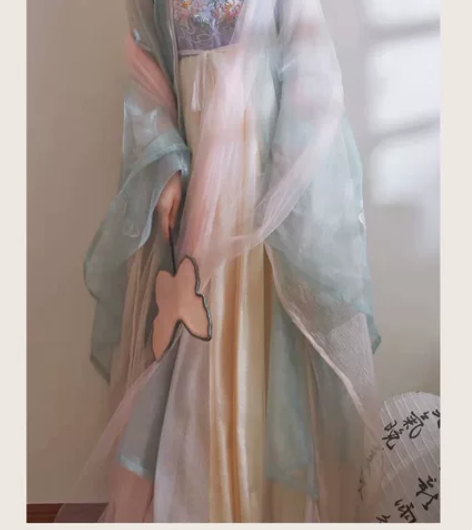 仙楚姬原创汉服女【梦璃】诃子裙汉元素大袖衫...