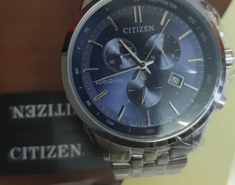 全新西铁城光动能AT2140 55L 蓝...