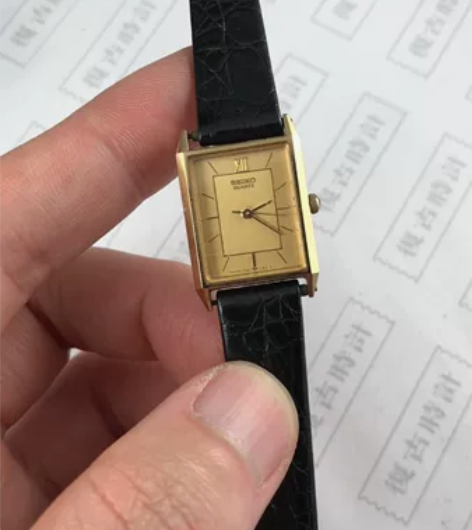 精工石英女表7421中古表 长方形，走时正...