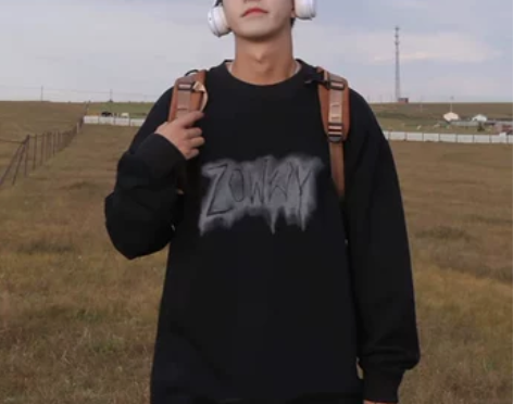 冬季美式印花加绒加厚潮牌卫衣男宽松百搭套头...