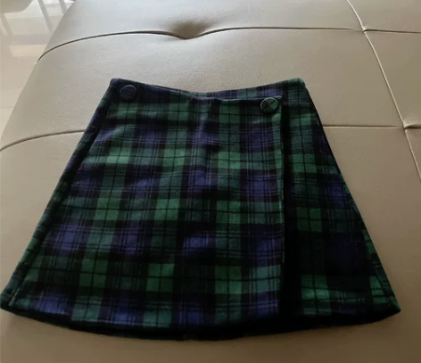 秋冬半身格子裙 a字裙 整理出闲置断舍离，...