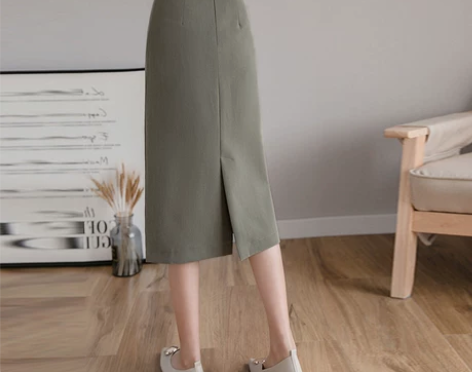 开叉一步裙港味半身裙女2022新款春夏显瘦...