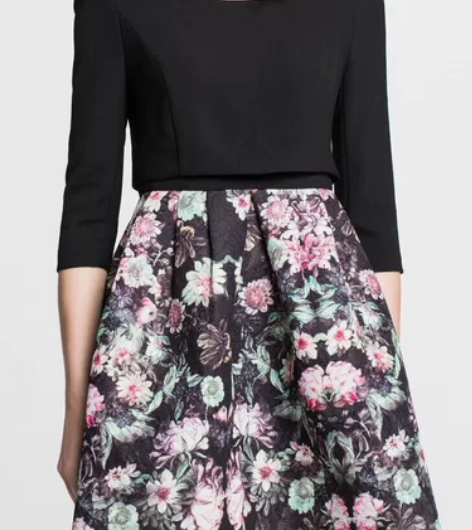 vero moda蓬蓬裙连衣裙 5分袖收腰...