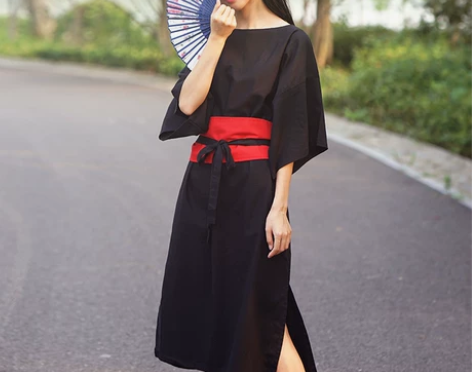 日系女装和服裙子棉麻连衣裙夏日式冷淡风和风...