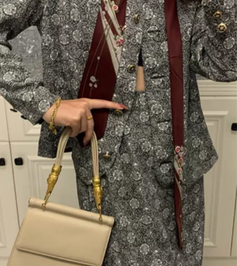 古着vintage昭和港风套装连衣裙精致黑...