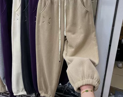 韩国今年流行欧货爆款休闲运动卫裤女加绒2