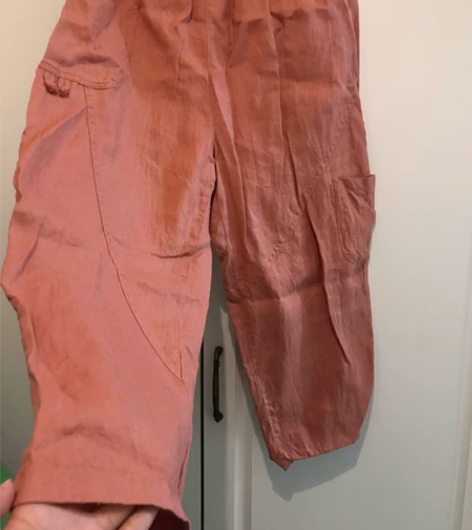 复古文艺棉麻裤女哈伦裤宽松亚麻松紧腰九分小...