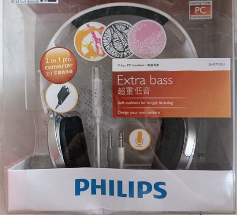 飞利浦（PHILIPS）耳机头戴式 电脑耳...