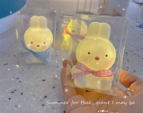 韩国可爱鸭子小夜灯ins风儿童卧室护眼灯卡...