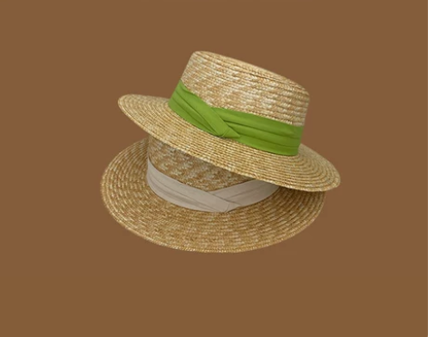 平顶草帽女夏季防紫外线防晒帽出游海边沙滩太...