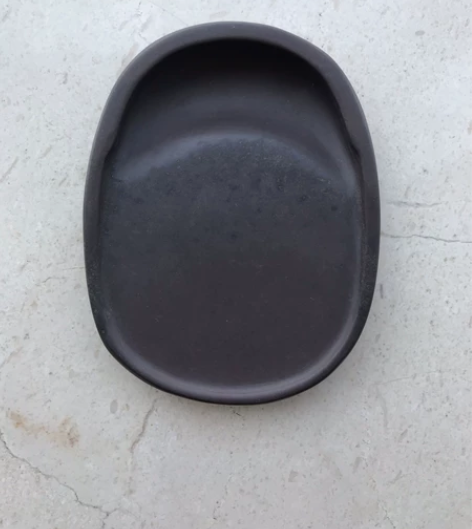 全新端砚老宋坑，蛋形砚，约10x7.8x1...