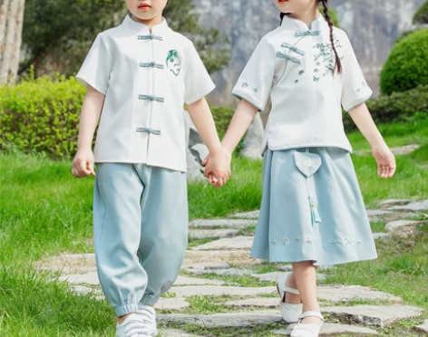 国学服幼儿园园服夏装六一儿童节唐装演出服小...