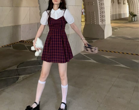 GRID STUDIO 吊带连衣裙女夏季高...