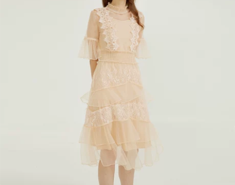 icy网纱蕾丝吊带内搭连衣裙 感兴趣的话点...