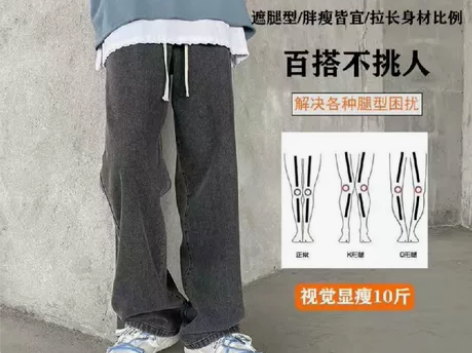 男生开春直筒宽松牛仔裤高颜值! 感兴趣的话...