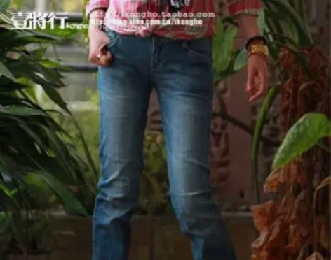 做旧磨白薄型女式小直筒修身牛仔裤 27码，...