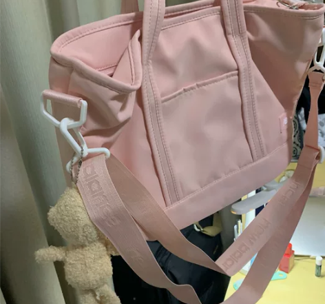 NB托特包粉色新百伦new balance...