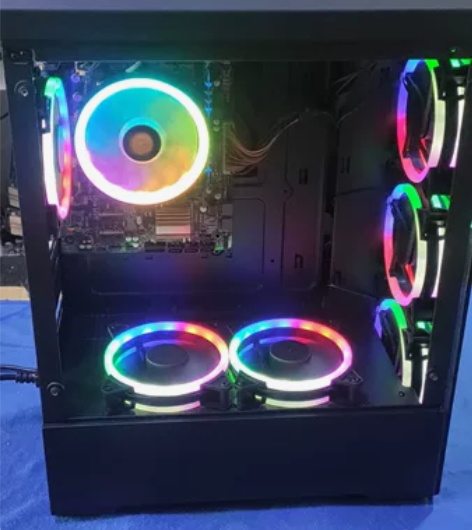 博粉机箱发光rgb 新鲜拆机 橙色新部分膜...