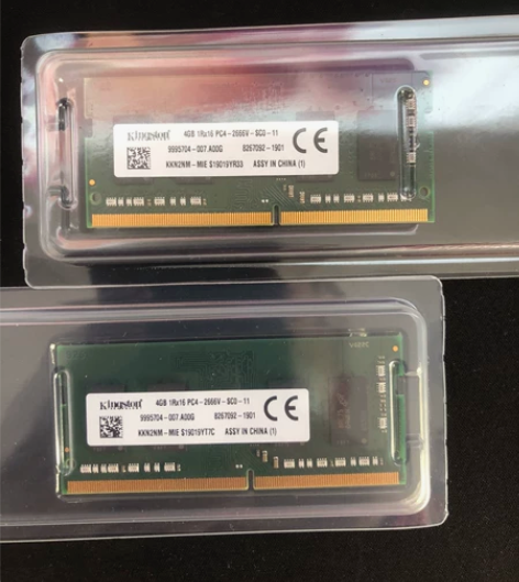 电脑升级，出两根4代4G金士顿笔记本内存。...