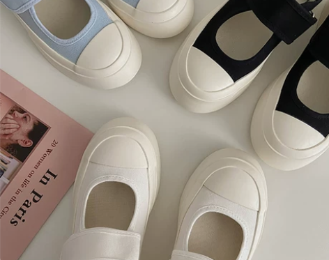 2021秋季网红透气丑萌娃娃鞋玛丽珍魔术贴...