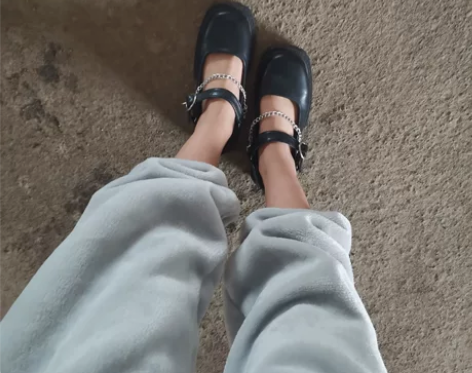 闲置5成新36码黑色玛丽珍鞋女细节如图包邮...