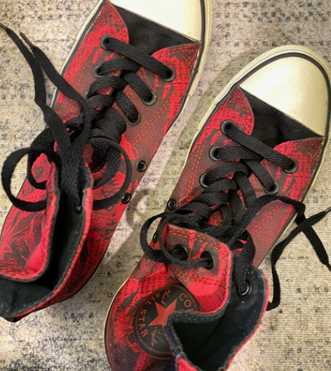 匡威CONVERSE高帮帆布鞋红色配色男鞋...