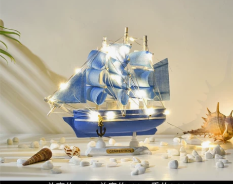 帆船模型高级摆件木质工艺船一帆风顺男毕业生...