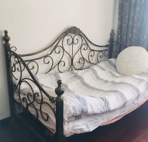欧式铁艺床沙发1mx2m古铜色做旧款 没...