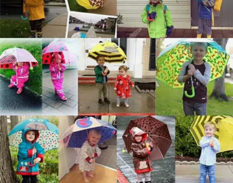 卡通动物园伞卡通3D儿童雨伞男女孩宝宝可爱...