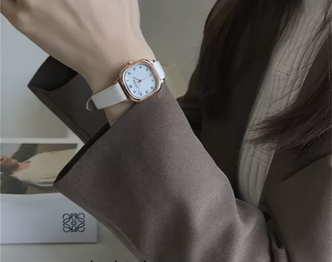 考试用方形ins风手表女初高中学生静音百搭...