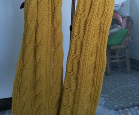 姜黄色针织围巾 全新，江浙沪包邮