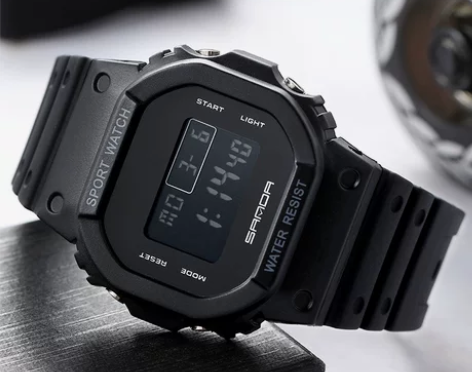 方形同款电子表男女学生防水运动韩版简约休闲...