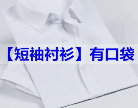 白衬衫男短袖免烫修身抗皱商务上班工作服寸夏...