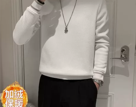加绒加厚卫衣男士轻熟风冬季打底衫ins韩版...