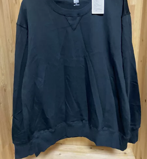 男士套头圆领卫衣,黑色纯棉,XXL,185...