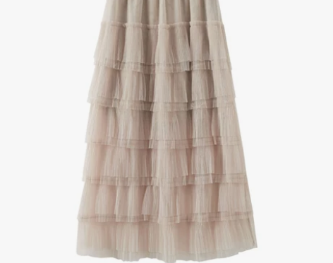 美特斯邦威半身裙2019秋季新款都市纱纱可...