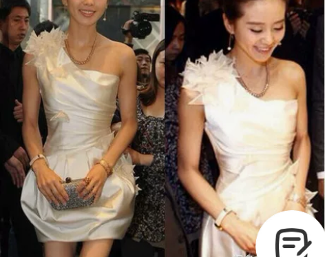 明星同款 花苞裙单肩包臀小礼服 伴娘服 年...